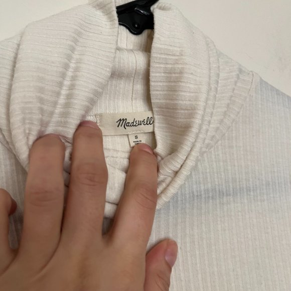 Madewell Rib Turtleneck Long Sleeve Shirt Size S - Picture 6 of 9